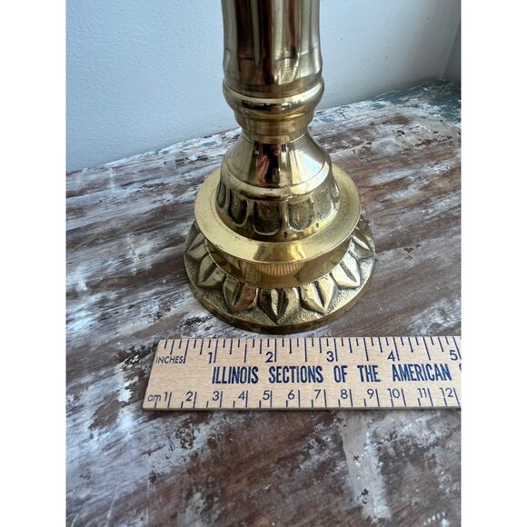 VTG Solid Brass Candle Stick 11.5" - Picture 6 of 7